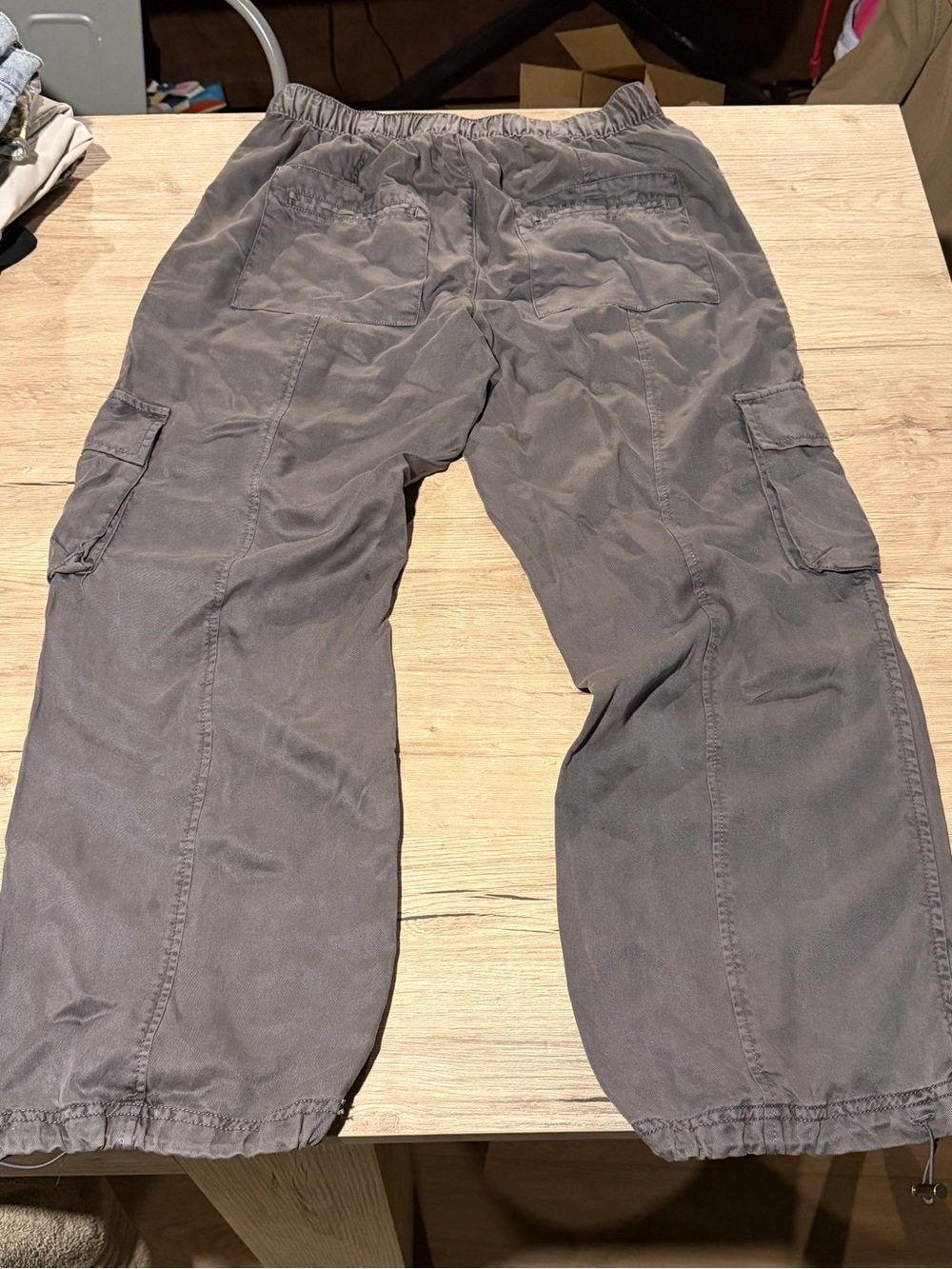 C&C California Women’s Gray Lyocell Utility Cargo Joggers - Soft Tencel Twill - Picture 6 of 7
